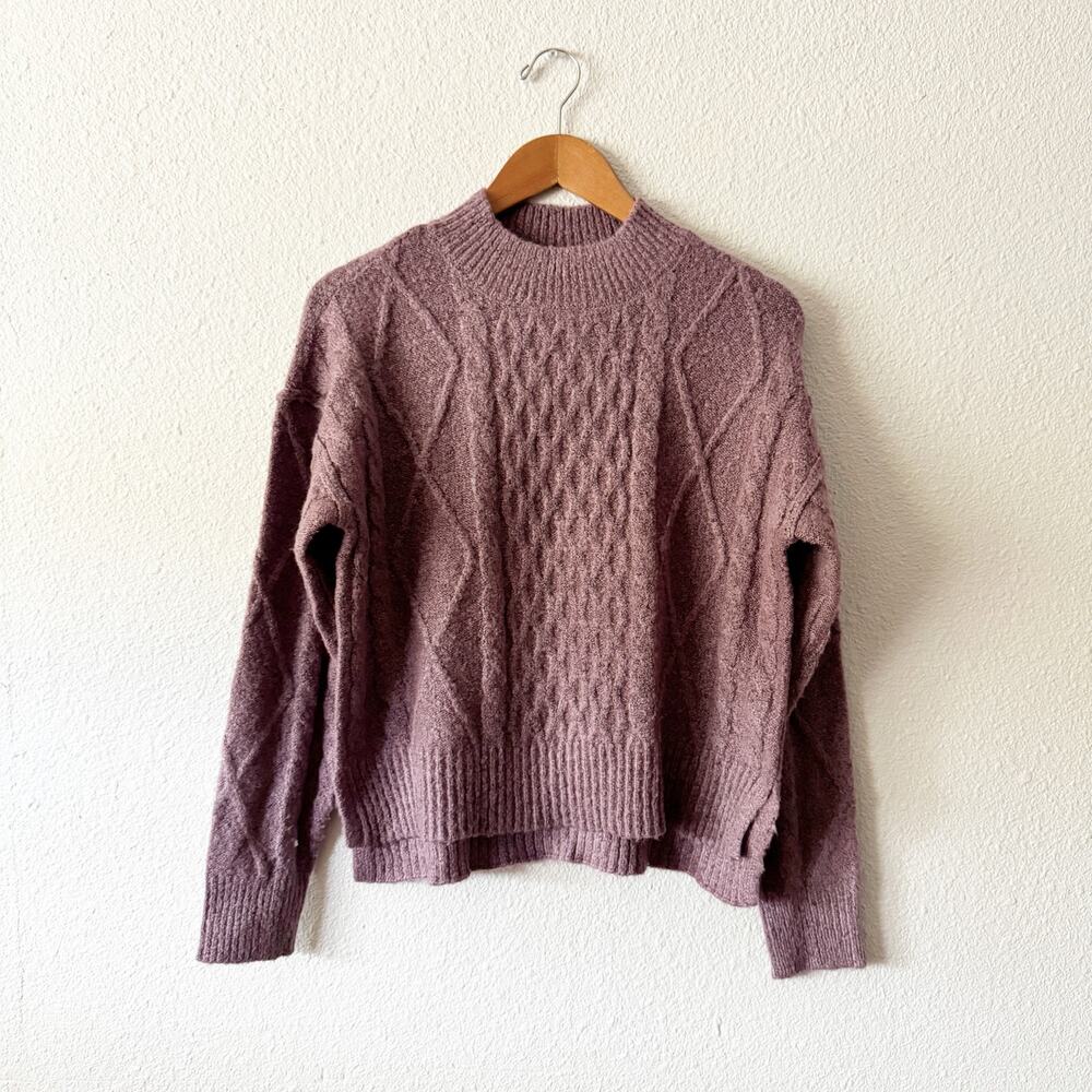 Love Ellie Sweater Womens Small Mock Neck Fall Winter Muted Soft